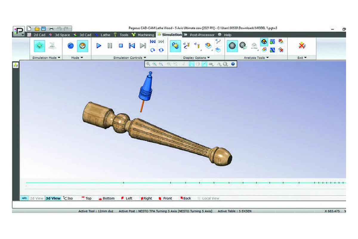 Pegasus 4-Axis CAD/CAM workflow