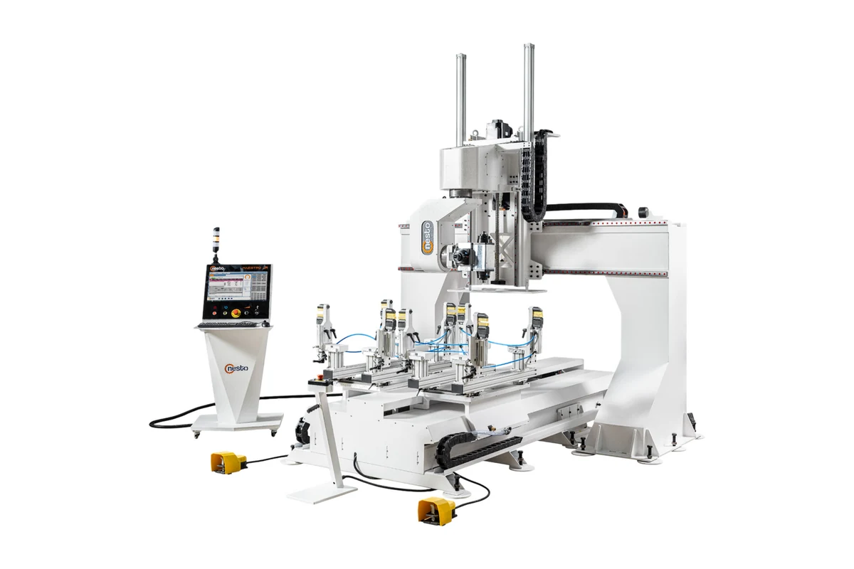 Compact five-axis machining for solid-wood parts