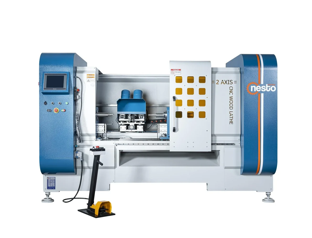 Repeatable two-axis turning for furniture components