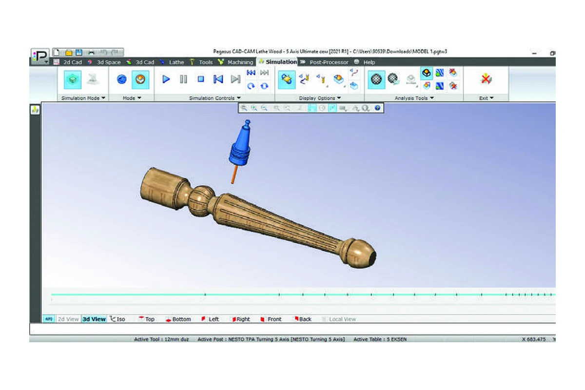 مخرطة خشب CNC Ultra بمحورين